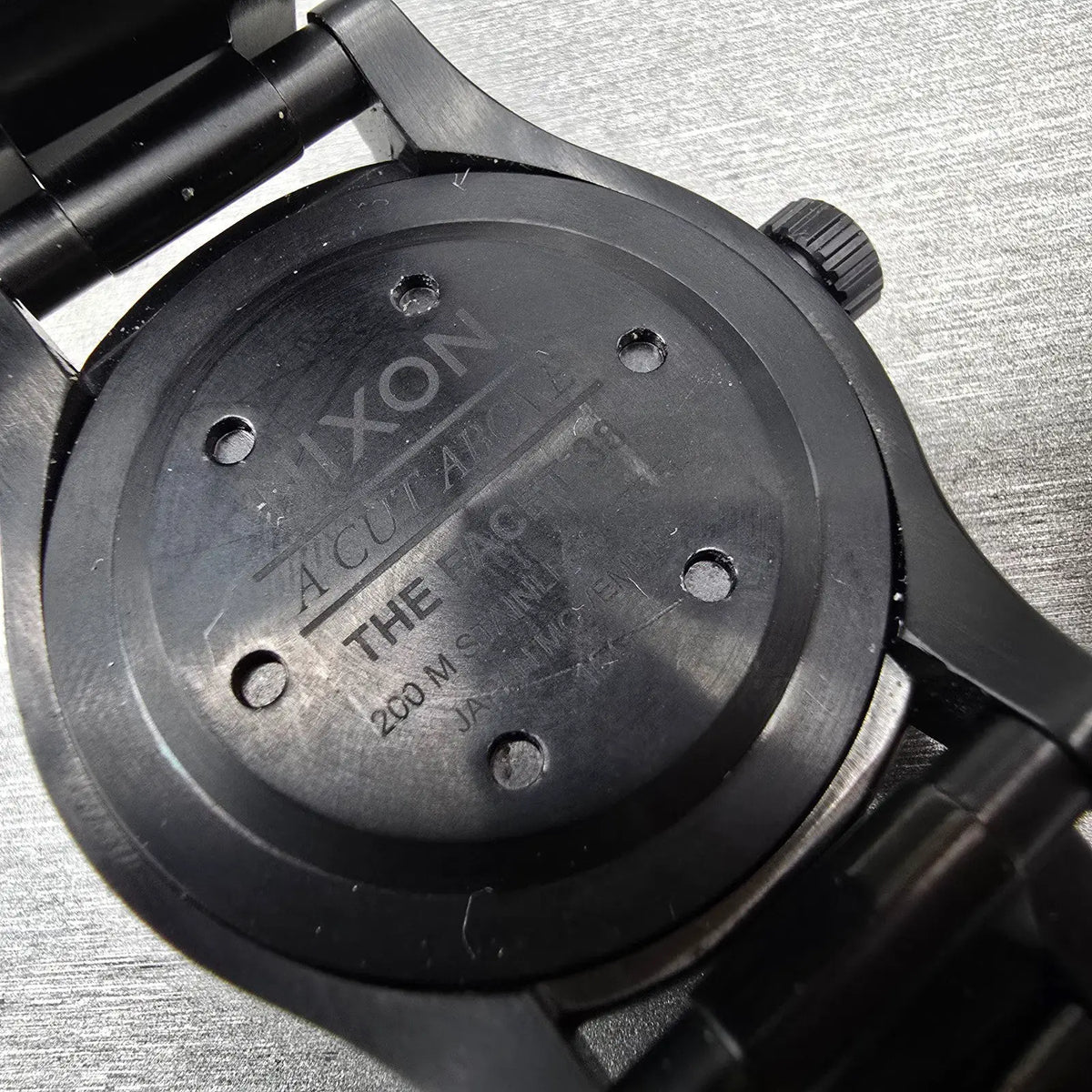 Nixon The Facet 38 Watch Men 38mm Black Dial Black Tone Round New Battery10