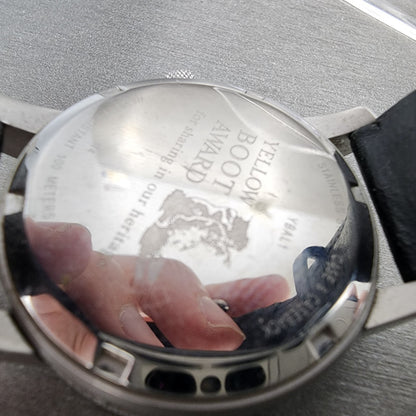 Timberland Dive Watch Men 36mm Orange Dial Steel Date Round YBAL1 New Battery12