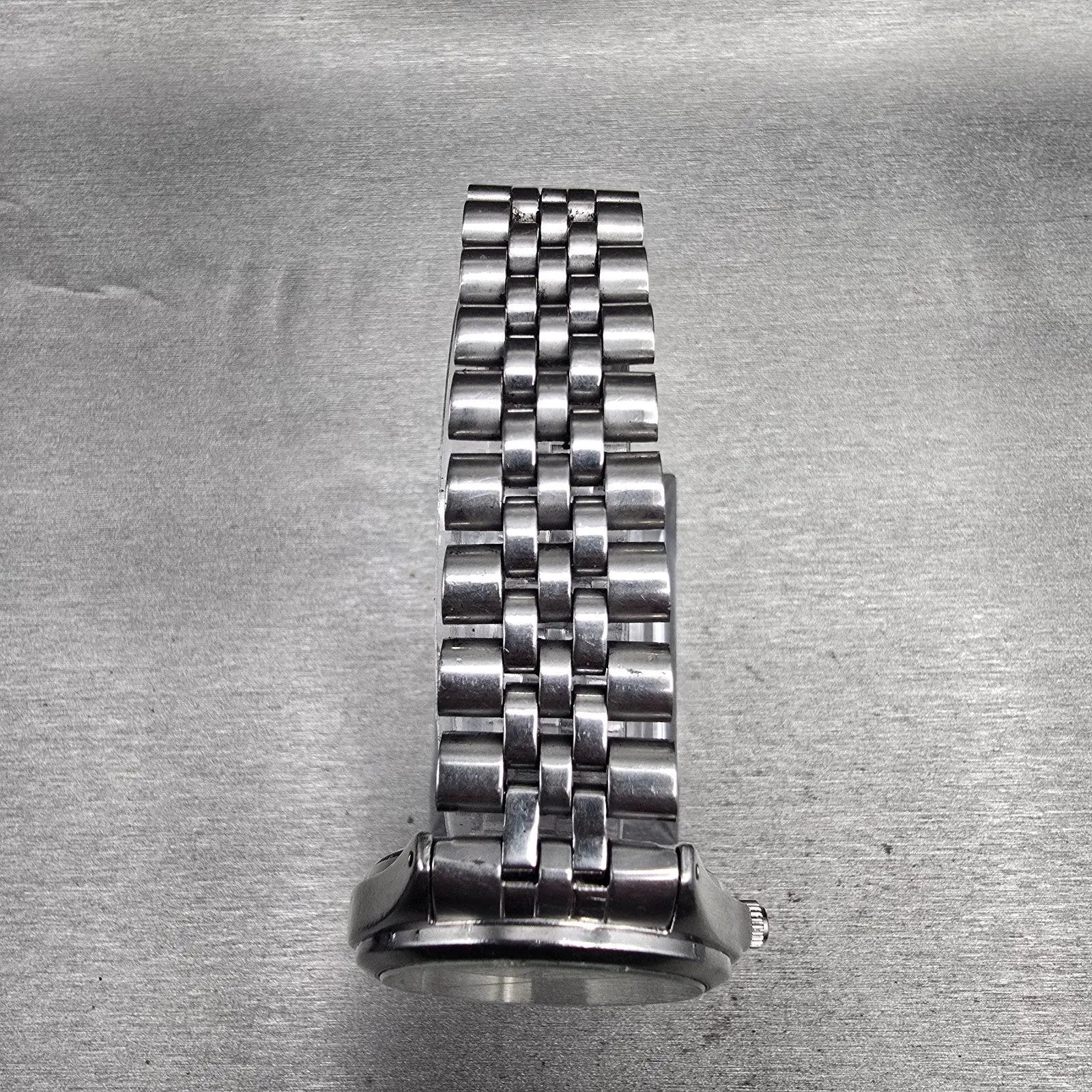 Seiko Alba Watch Men 36mm Luminous Dial Silver Tone Daydate 7N33-K002 New Batt L4
