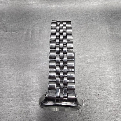 Seiko Alba Watch Men 36mm Luminous Dial Silver Tone Daydate 7N33-K002 New Batt L4
