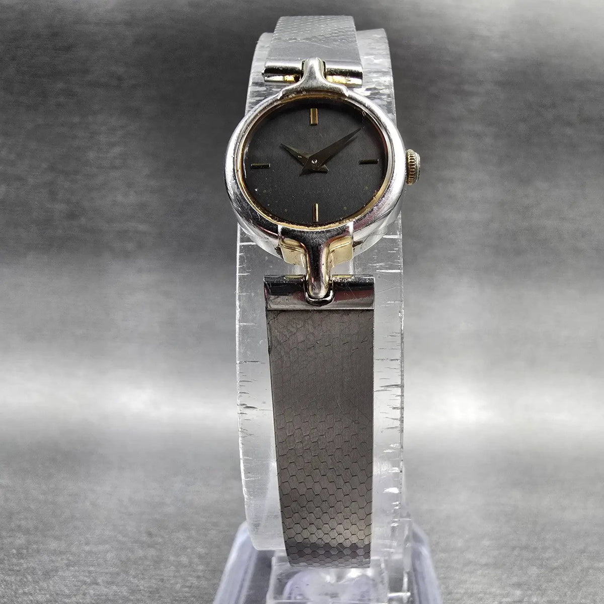Seiko Lassale Watch Women 16mm Gray Dial Silver Tone Round 1E50-0079 New Battery5