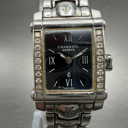 Philippe Charriol Colvmbvs Watch Women 20mm Black Dial Steel Diamond Bezel Works0