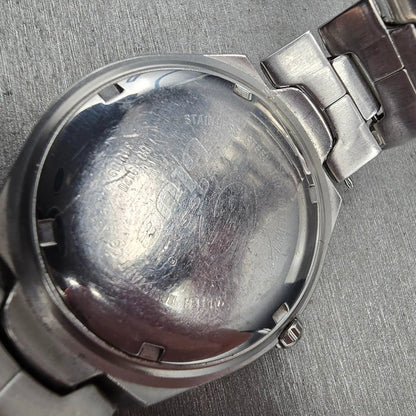 Fossil Blue Watch Men 40mm Green Dial Silver Tone Daydate Round BQ-9120 New Batt10