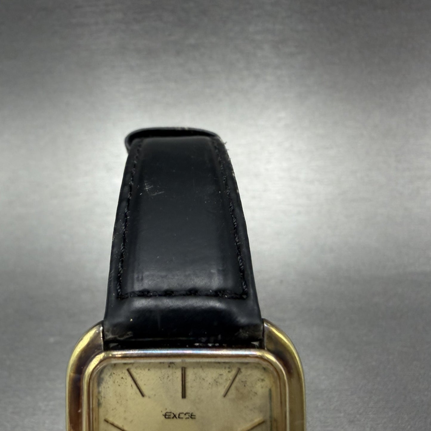 Citizen Exceed Tank Watch Men 28mm Champagne Dial Gold Tone Rectangle New batt4