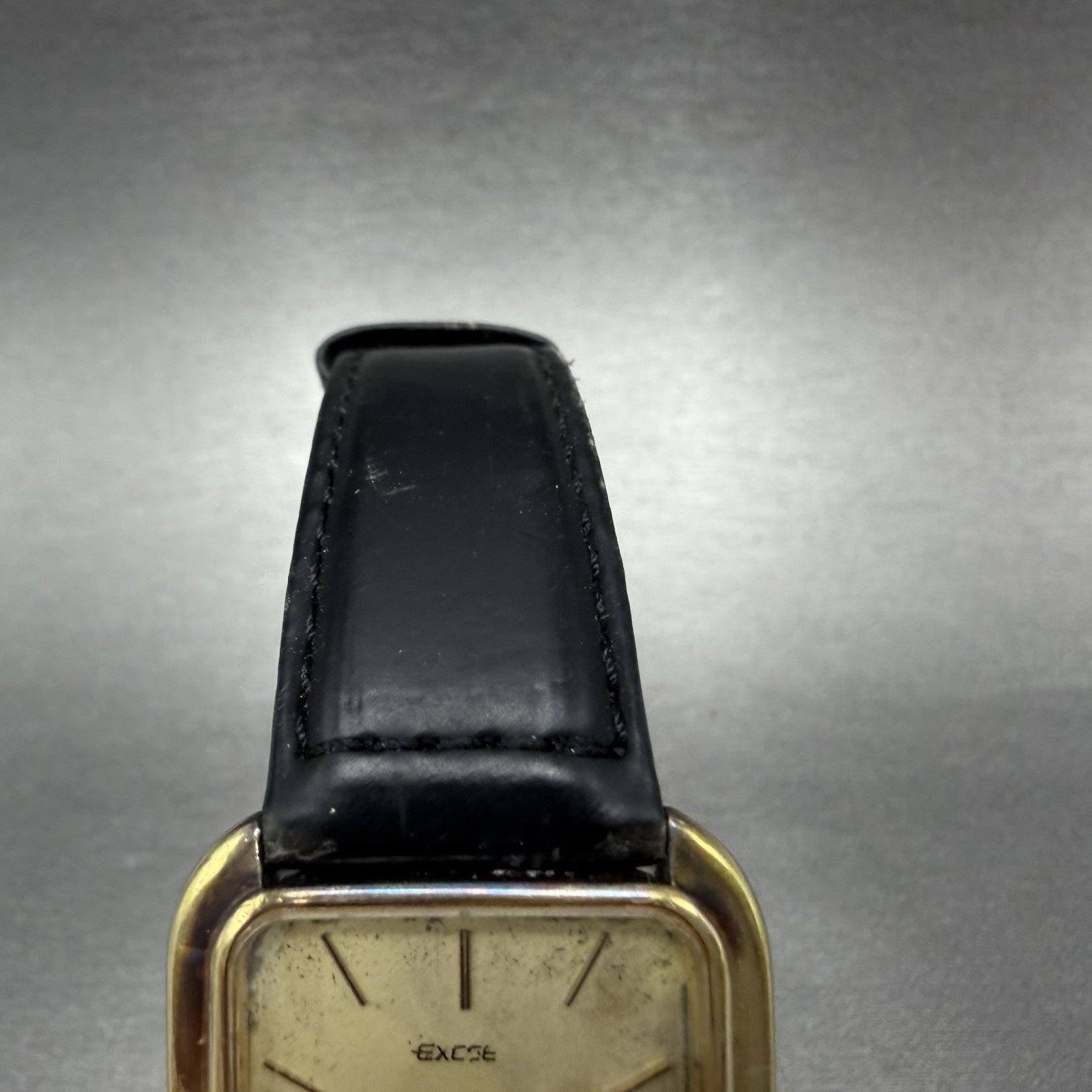 Citizen Exceed Tank Watch Men 28mm Champagne Dial Gold Tone Rectangle New batt4