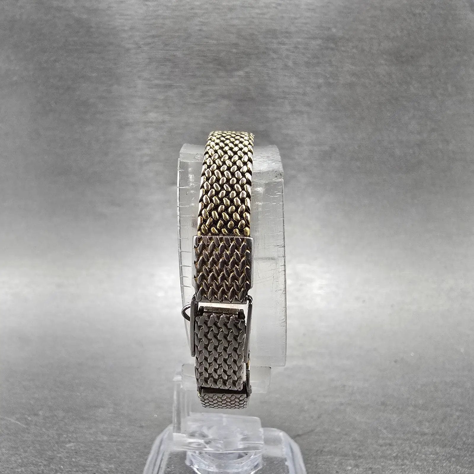 Seiko Tank Watch Women 14mm Champagne Dial Gold Tone 1320-5959 New Battery VTG H7