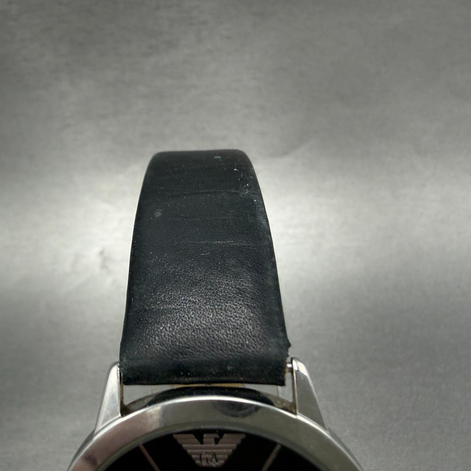 Emporio Armani Watch Men 36mm Black Dial Steel Round AR-2004 New Battery4