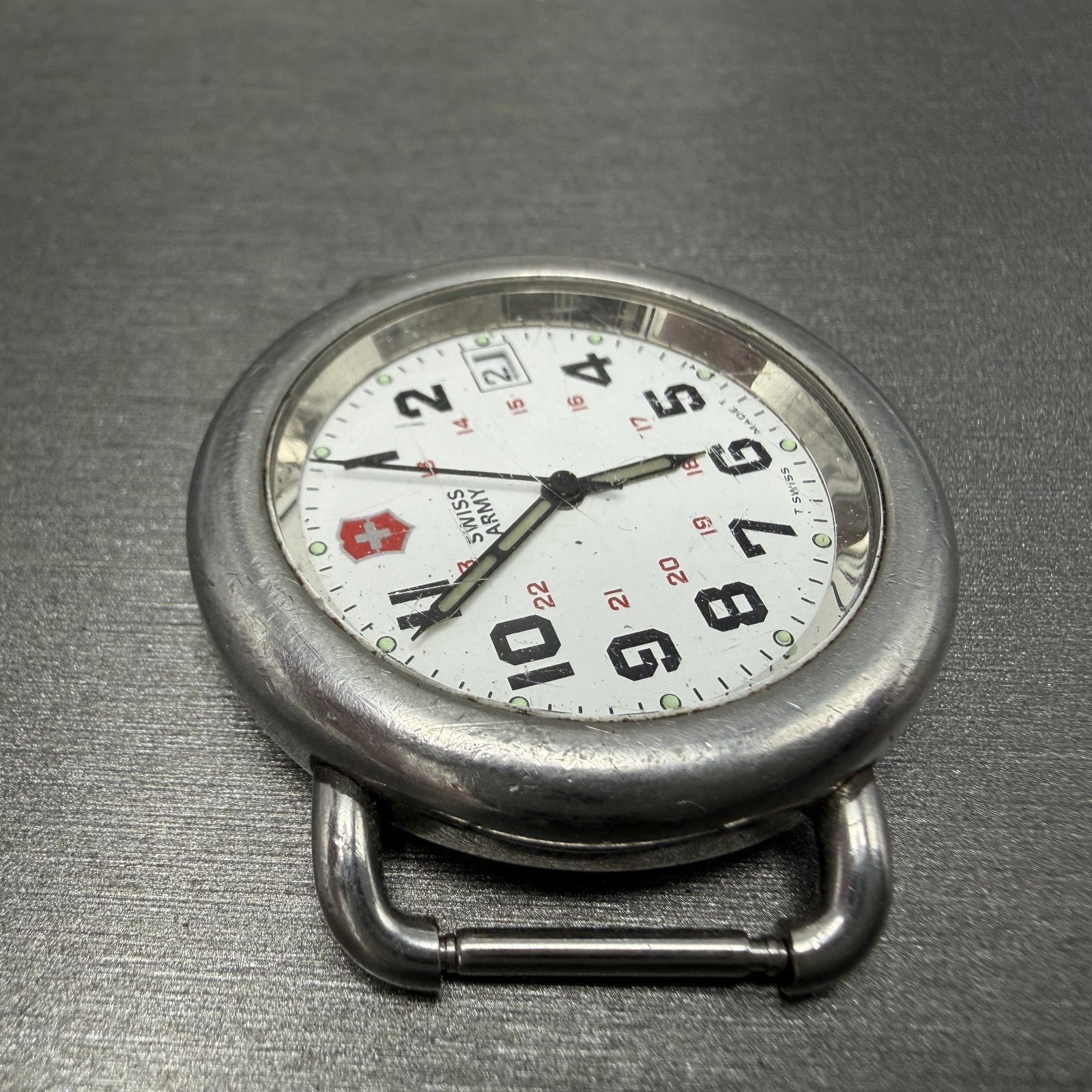 Victorinox Swiss Army Calvary Watch Men 37mm White Dial Steel NO CASEBACK PARTS5