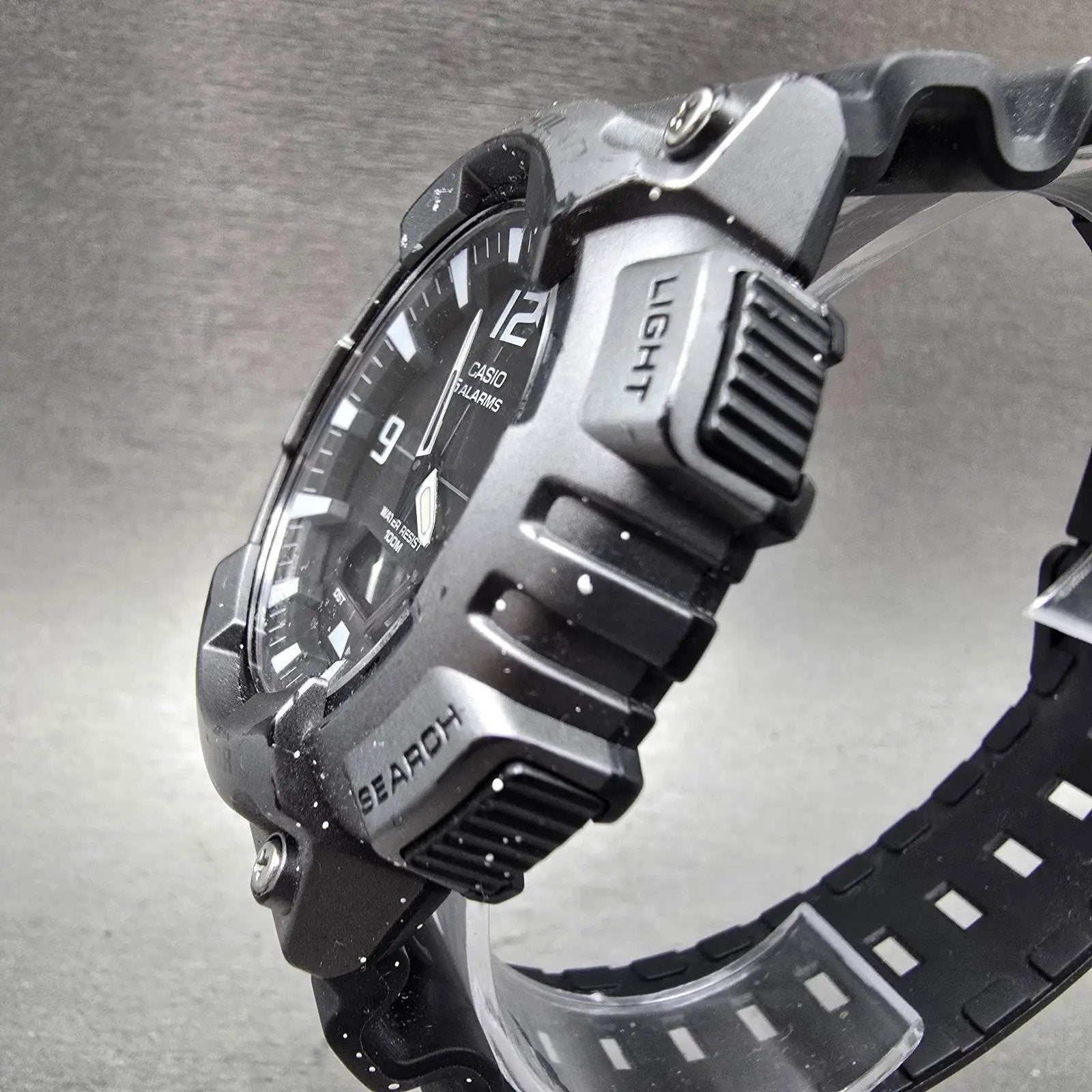 Casio AQ-S810W Watch Men 47mm Black Gray Alarm Chronograph Analog Digital Solar2