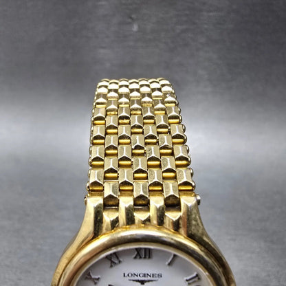 Longines QWR Watch Women 25mm White Dial Gold Tone Date Round New Battery4