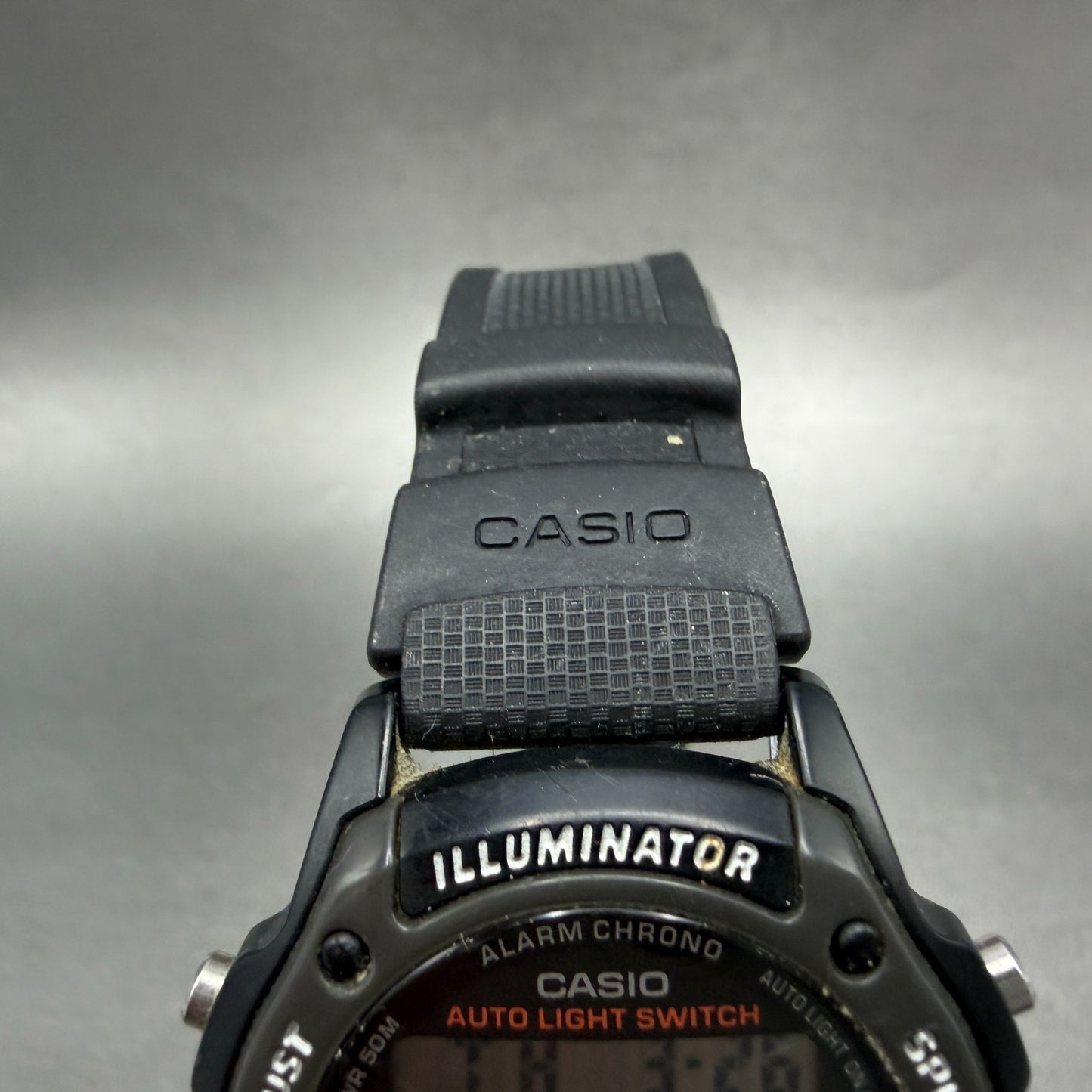 Casio Illuminator Watch Men 37mm Digital Alarm Chrono Black Round W-93H NewBat4