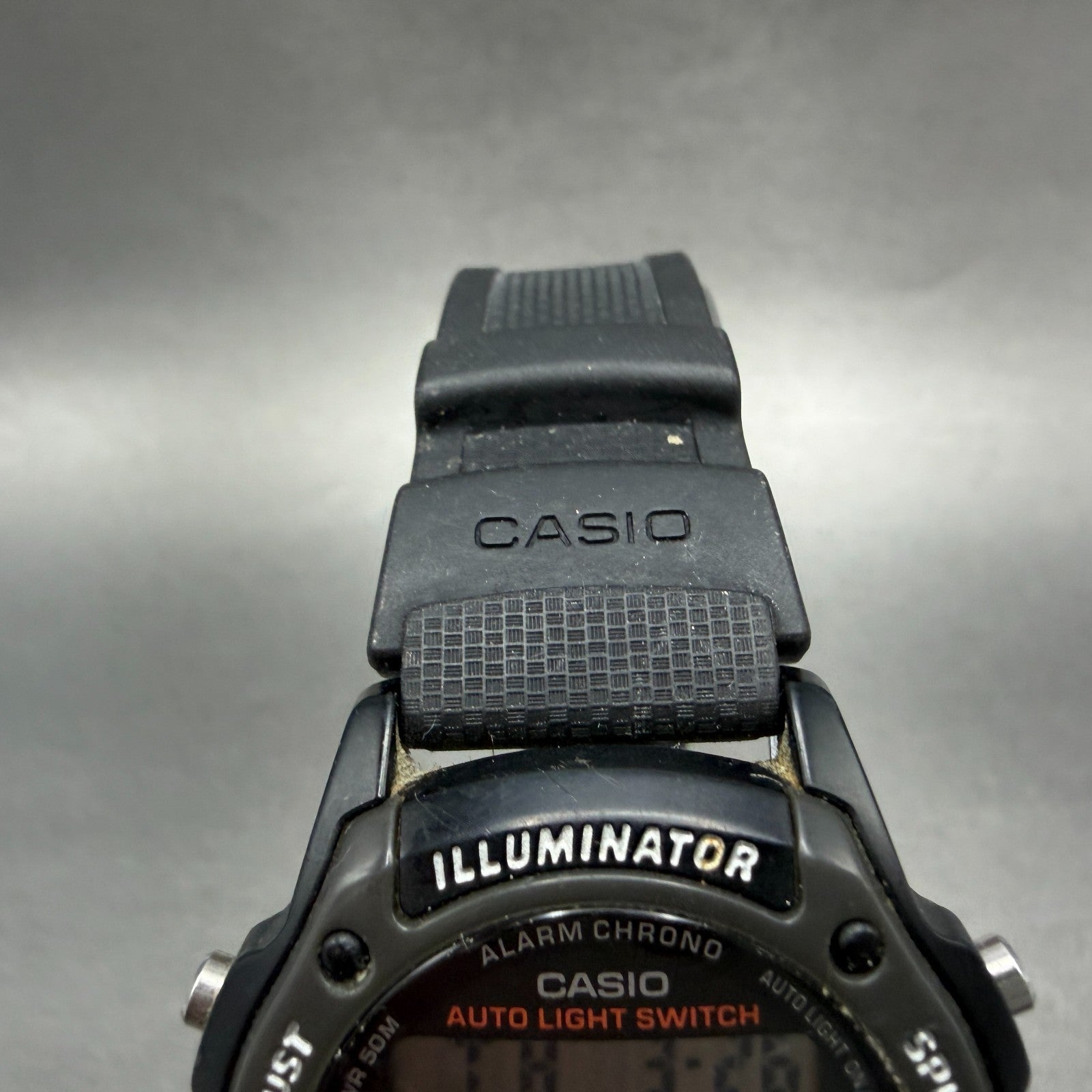 Casio Illuminator Watch Men 37mm Digital Alarm Chrono Black Round W-93H NewBat4