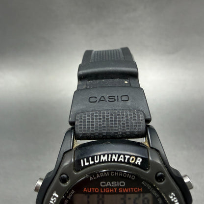 Casio Illuminator Watch Men 37mm Digital Alarm Chrono Black Round W-93H NewBat4