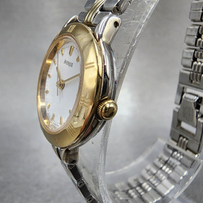 Seiko Avenue Watch Women 23mm White Dial Two Tone 1f210f50 New Battery2