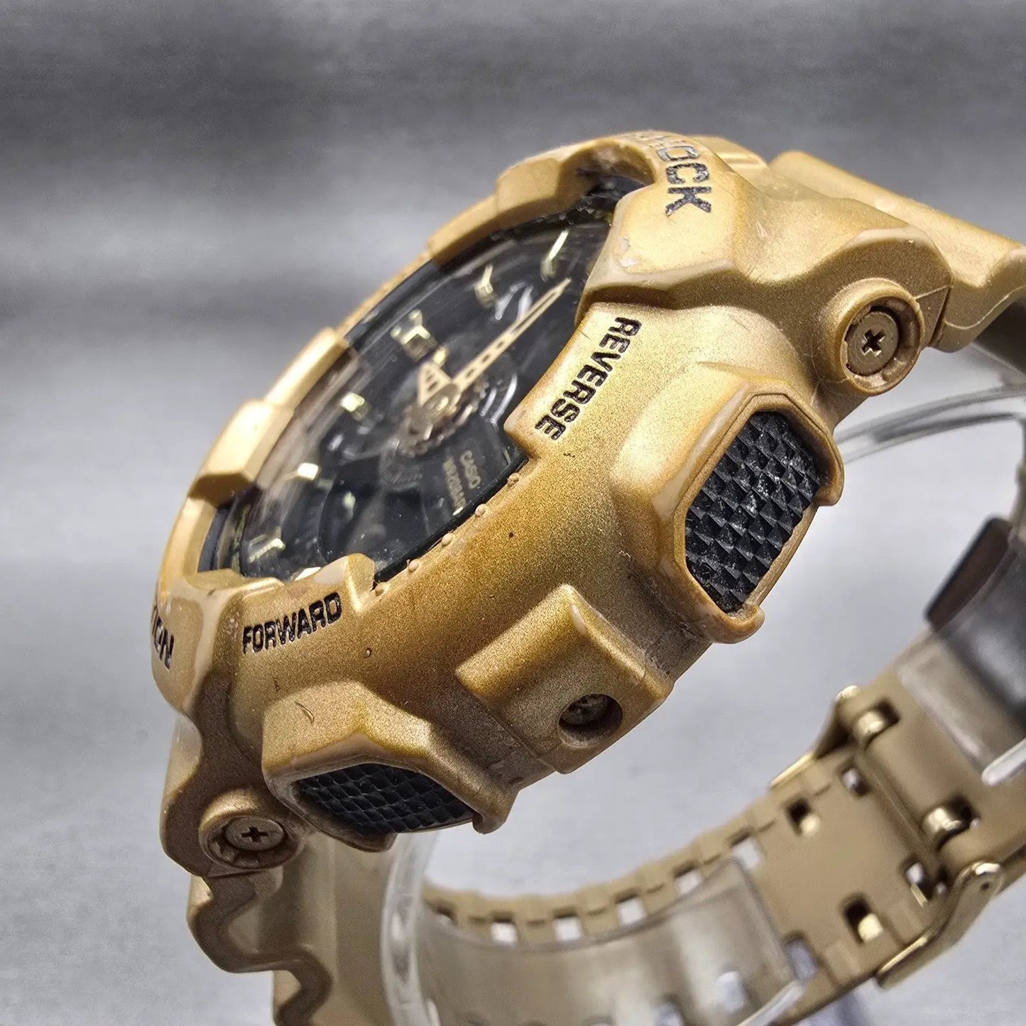 Casio G-Shock GA-110GD Watch Men 52mm Black Gold  Alarm Chronograph New Batt2