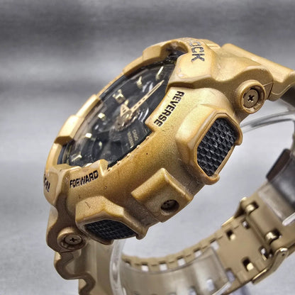 Casio G-Shock GA-110GD Watch Men 52mm Black Gold  Alarm Chronograph New Batt2