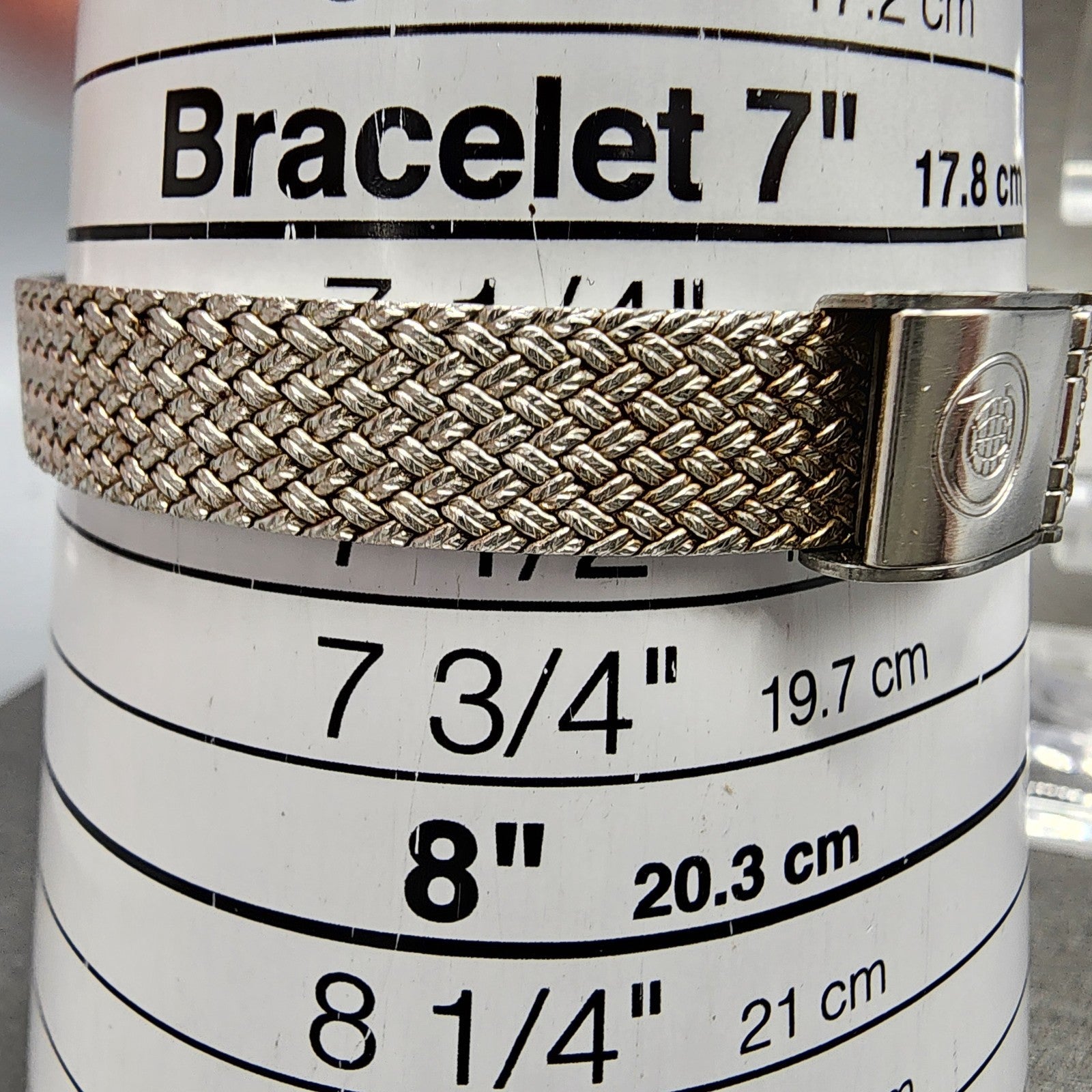 Cyma Watch Women 21mm Silver Dial Silver Tone Oval 706 Mesh Band PARTS11