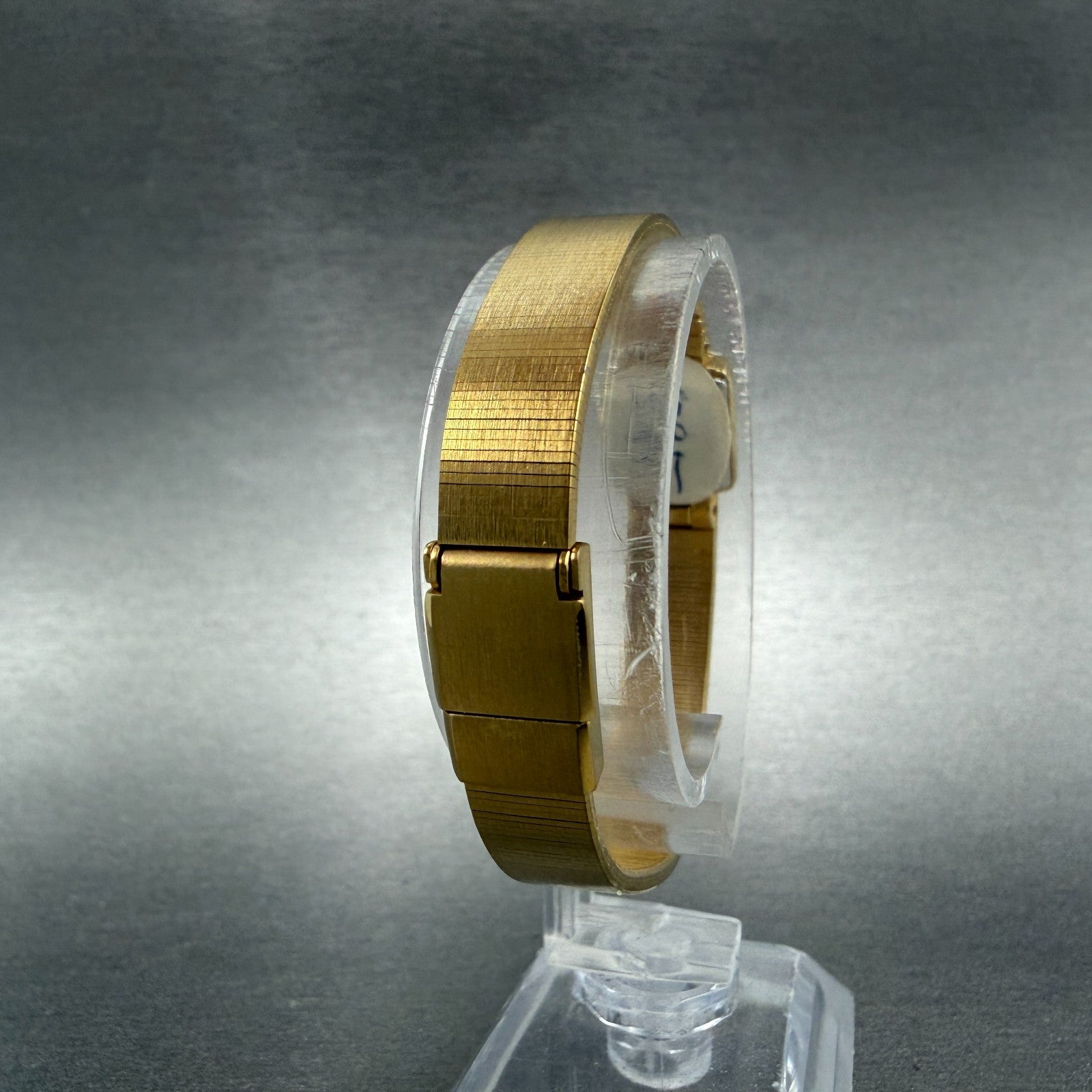 Seiko Lassale Watch Women 13mm White Dial Gold Tone Hexagon 1E50-5039 New Batt A7