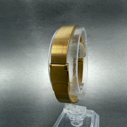 Seiko Lassale Watch Women 13mm White Dial Gold Tone Hexagon 1E50-5039 New Batt A7