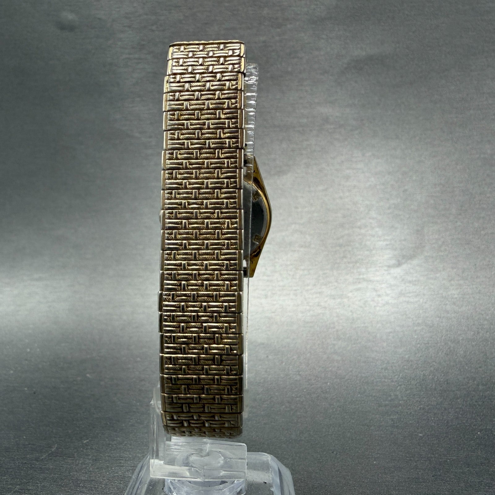 Seiko SQ Watch Women 24mm Gold Dial Gold Tone Daydate 3Y03-0169 New Battery VTG97