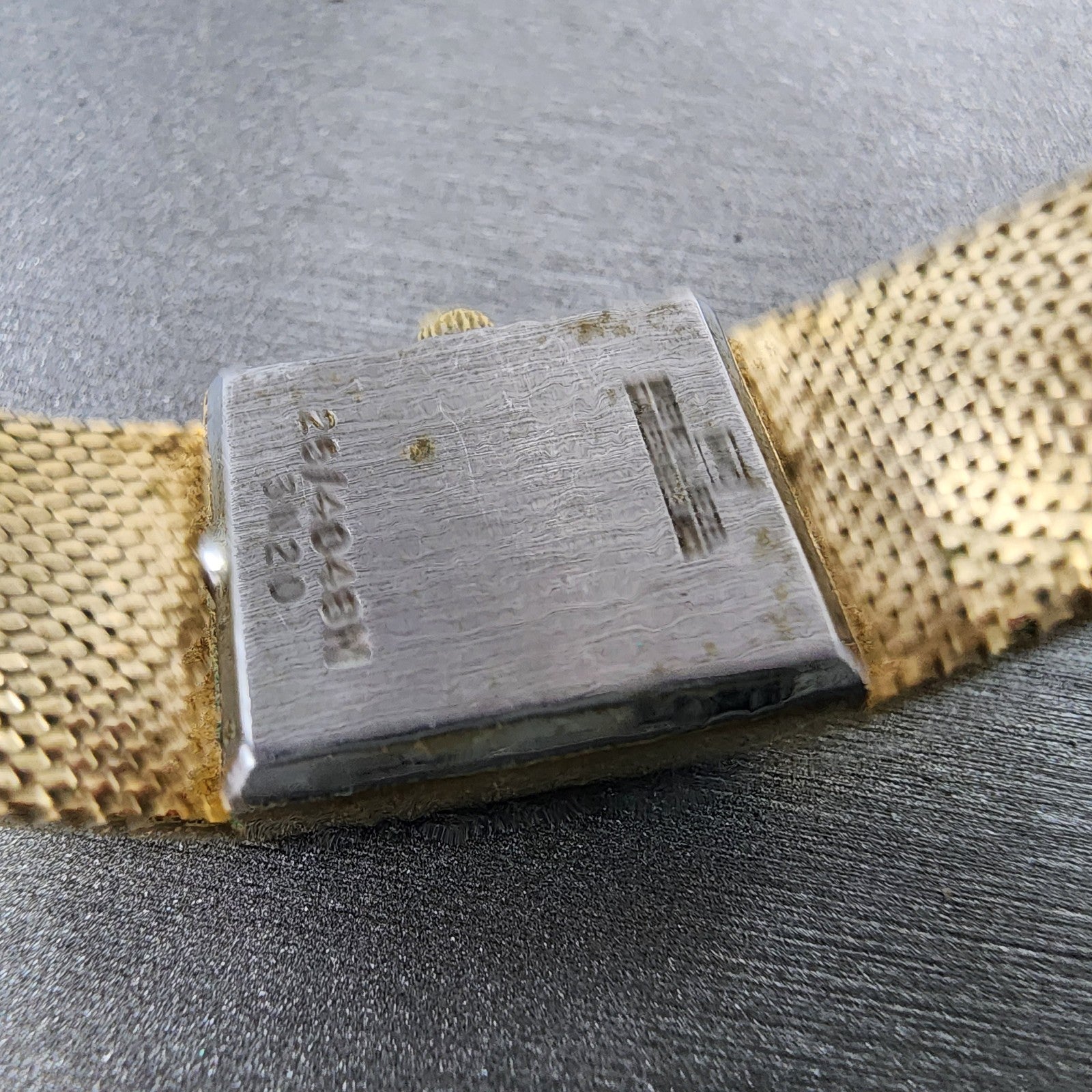 Armitron Deauville Tank Watch Women 15mm Gold Tone Diamond Bezel New Battery9