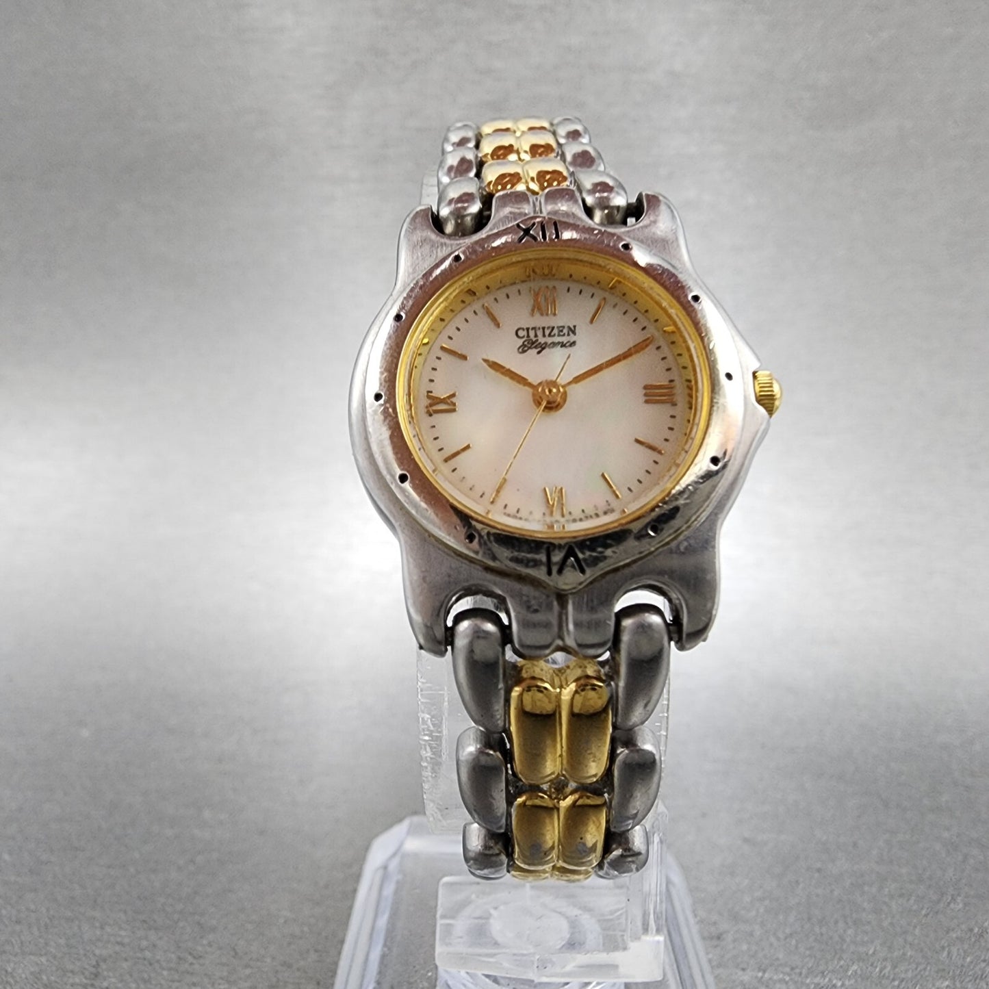 Citizen Elegance Watch Women 23mm MOP Dial Two Tone Round 5930F91334 New Batt5