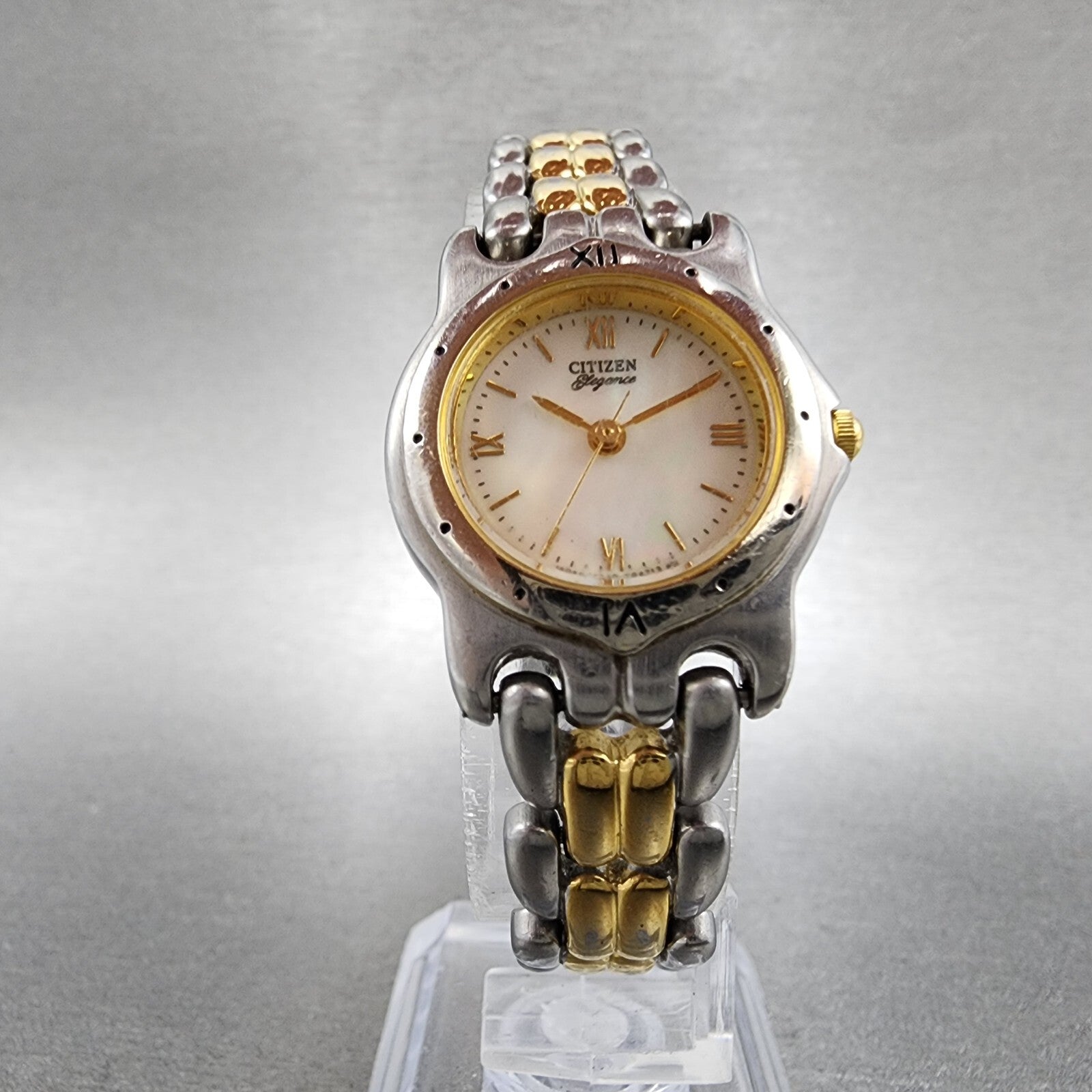 Citizen Elegance Watch Women 23mm MOP Dial Two Tone Round 5930F91334 New Batt5