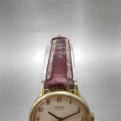 Seiko Watch Women 26mm White Dial Gold Tone Round 26210020 New battery VTG4