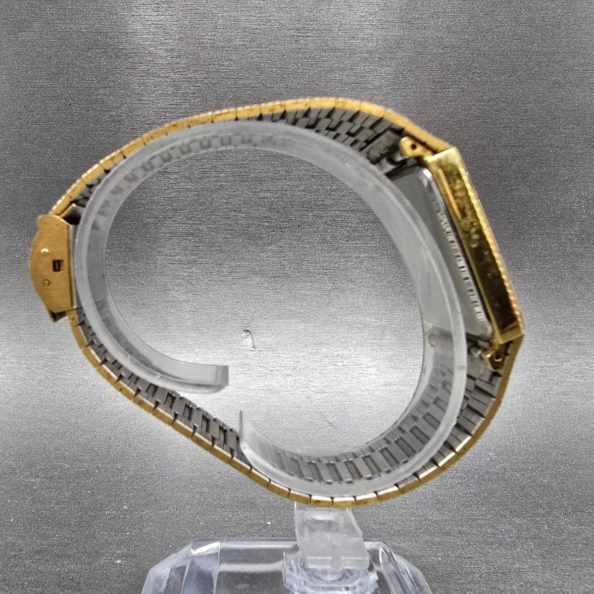 Waltham Tank Watch Men 27mm Gold Dial Gold Tone Rectangle New Battery VVTG8