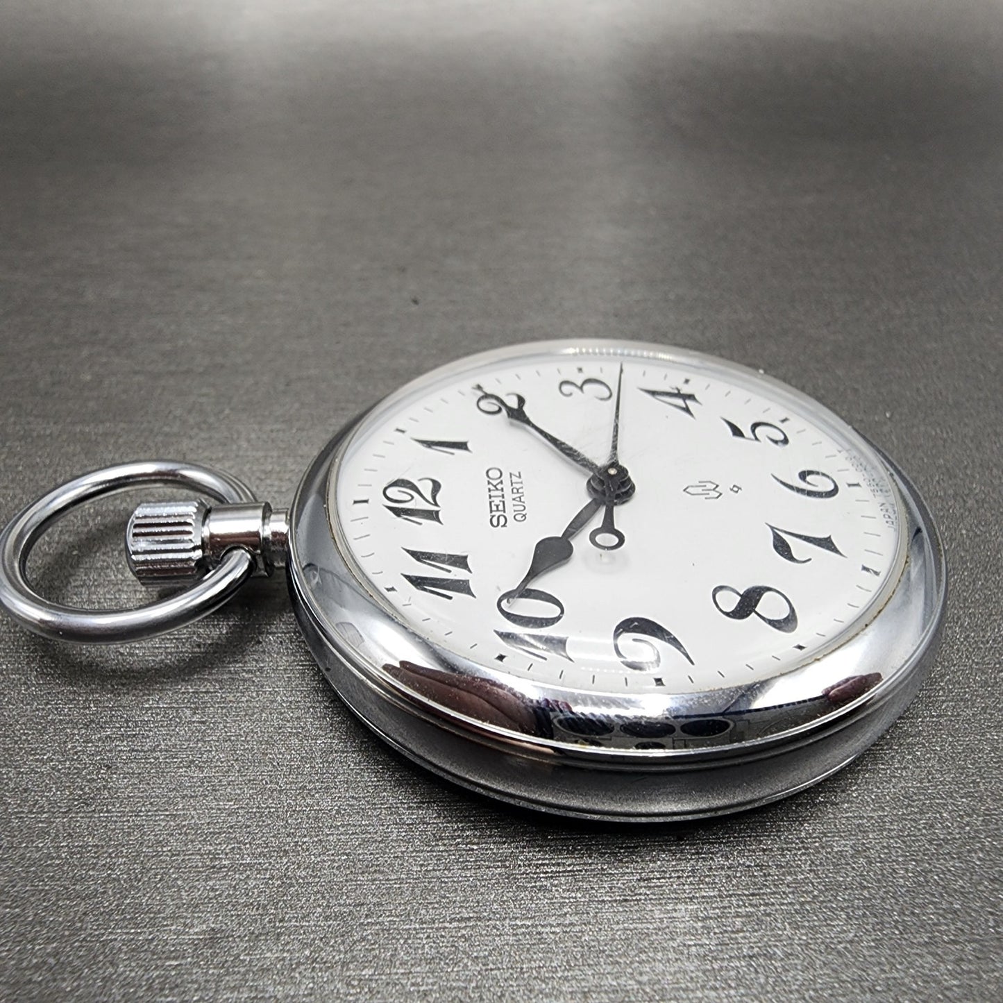 Seiko Pocket Watch Men 50mm White Dial Silver Tone 75500010 PARTS4
