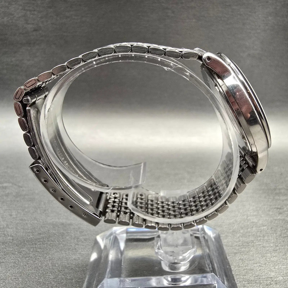 Seiko Spirit Watch Men 33mm Silver Dial Silver Tone Date Round 5E32-6A40 New Bat8
