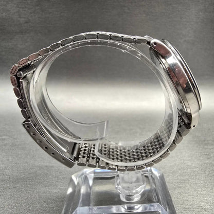 Seiko Spirit Watch Men 33mm Silver Dial Silver Tone Date Round 5E32-6A40 New Bat8