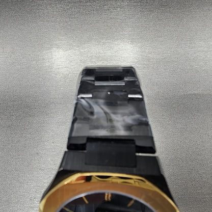 Vitae London Ada Watch Men 42mm Black Dial Black Tone Octagon Stainless Steel
