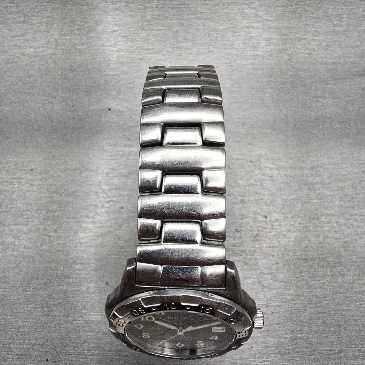 Bulova Millennia Watch Men 36mm Black Dial Silver Tone Date Round 96B46 New Batt5