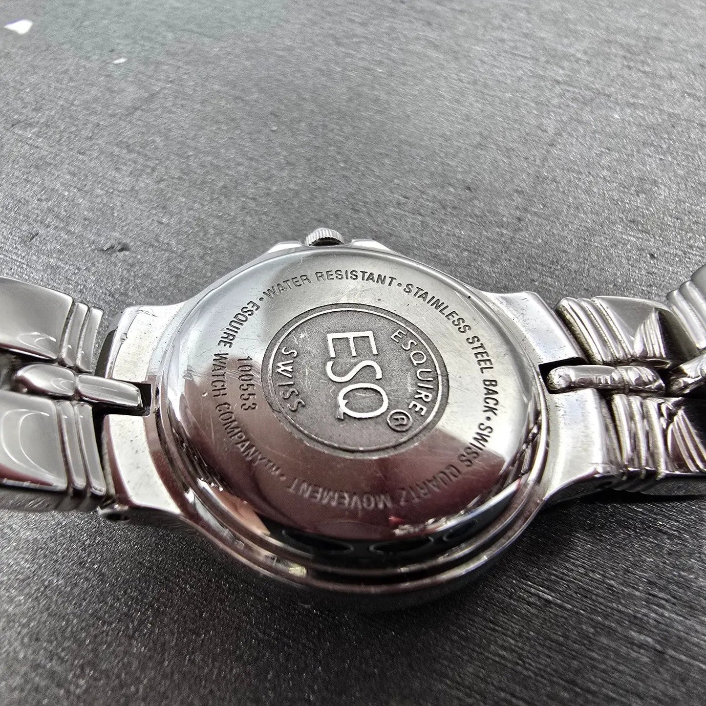 ESQ Watch Women 24mm MOP Dial Stainless Steel Round 100553 New Battery9