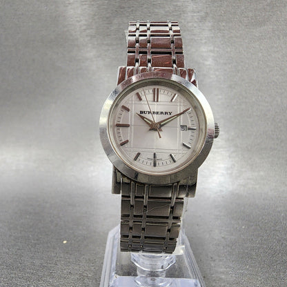 Burberry Watch Women 28mm Silver Dial Silver Tone Date Round Bu1351 PARTS6