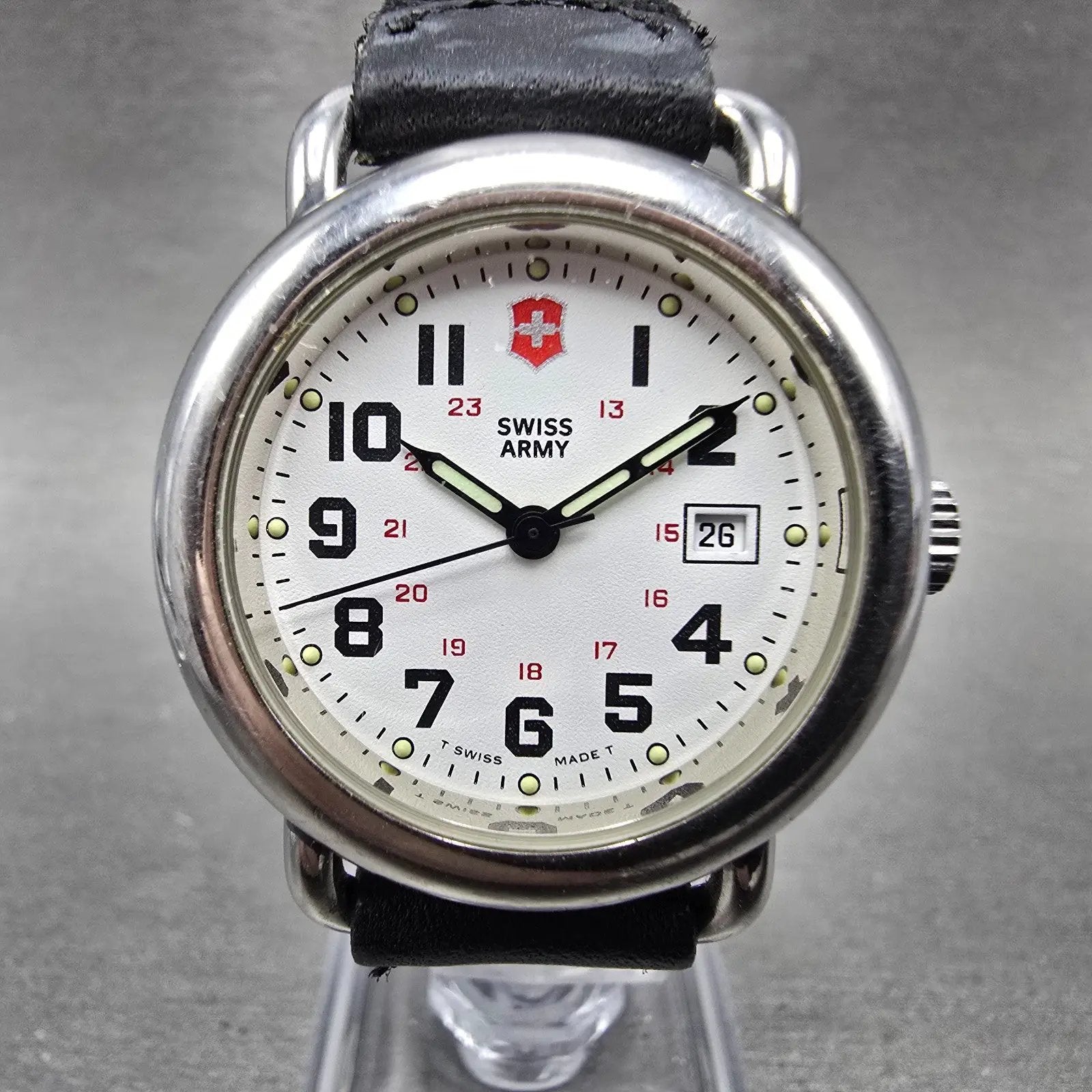 Victorinox Swiss Army Cavalry Watch Women 31mm White Dial Steel Date PARTS VTG0