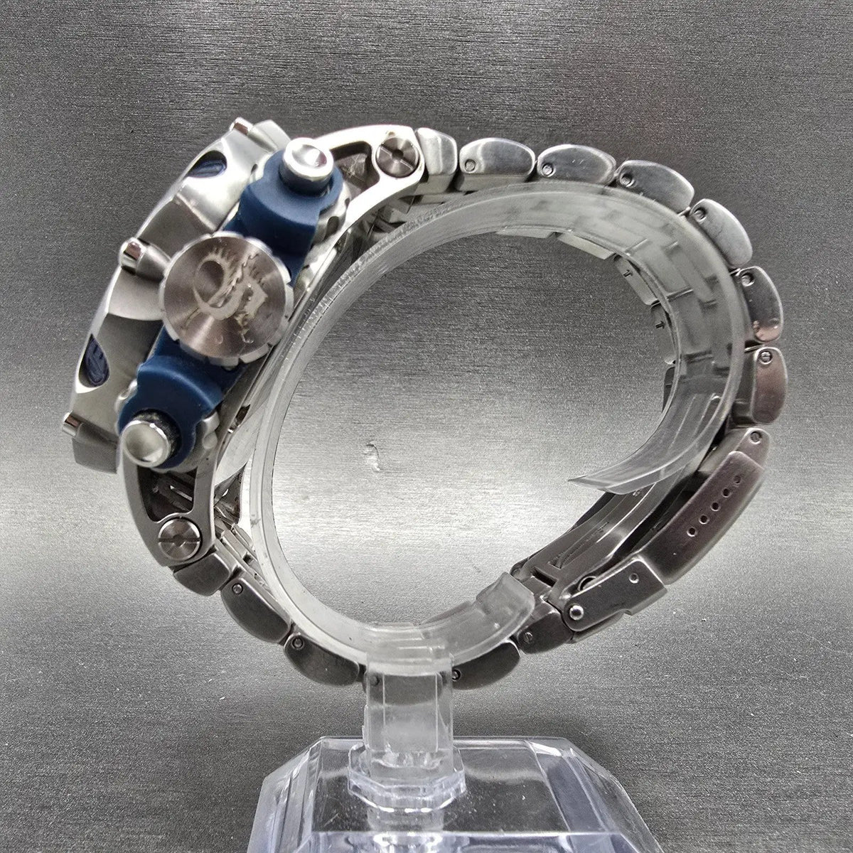 Invicta Reserve Venom Chronograph Watch Men 53mm Blue Dial Steel Daydate NewBatt6