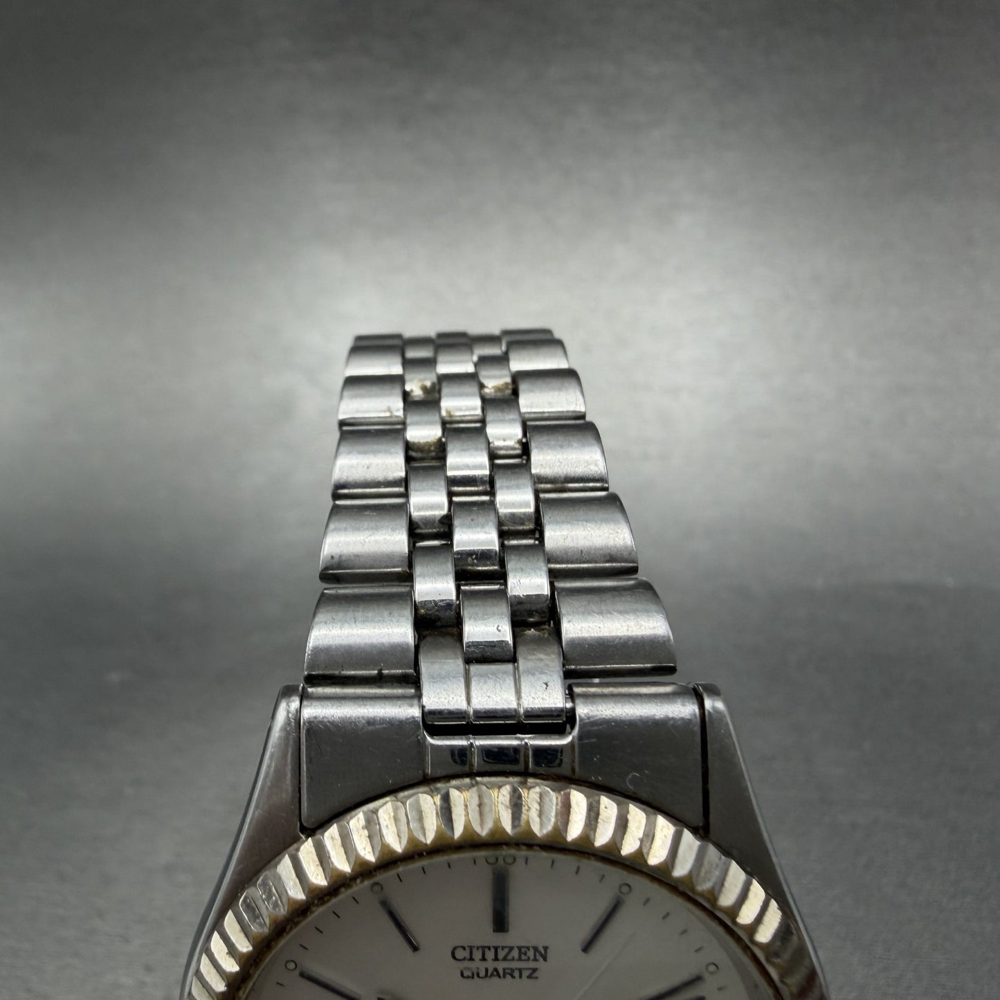 Citizen CQ President Watch Men 35mm Silver Dial Silver Tone Daydate New Battery4
