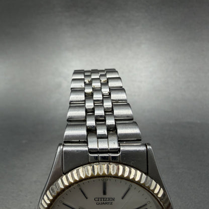 Citizen CQ President Watch Men 35mm Silver Dial Silver Tone Daydate New Battery4
