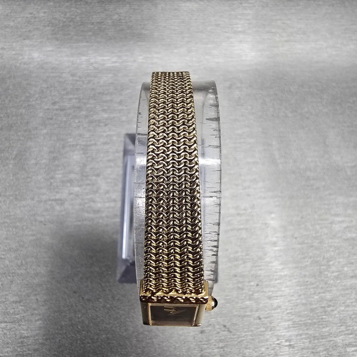 Citizen Tank Watch Women 12mm Black Dial Gold Rectangle 2200-4-953177 NewBatt JP4