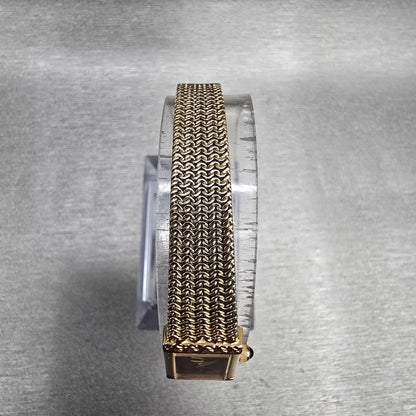 Citizen Tank Watch Women 12mm Black Dial Gold Rectangle 2200-4-953177 NewBatt JP4