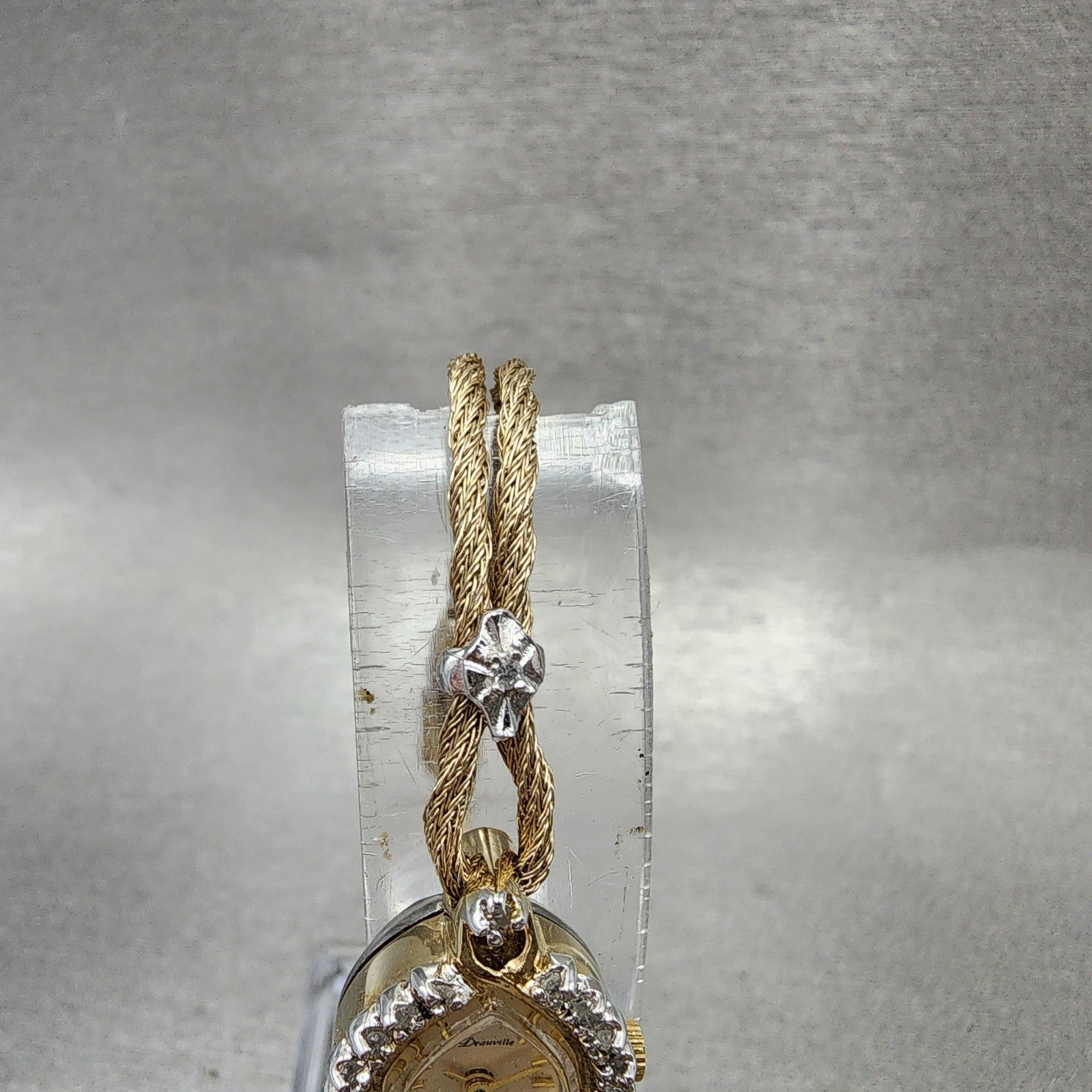 Armitron Deauvillw Watch Women 14mm Cream Dial Gold Tone Diamond Bezel READ PART4
