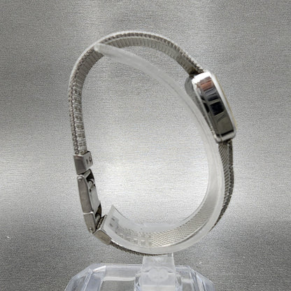 Rado Silky Watch 19mm Women Silver Dial Silver Tone Manual Rectangle Runs9