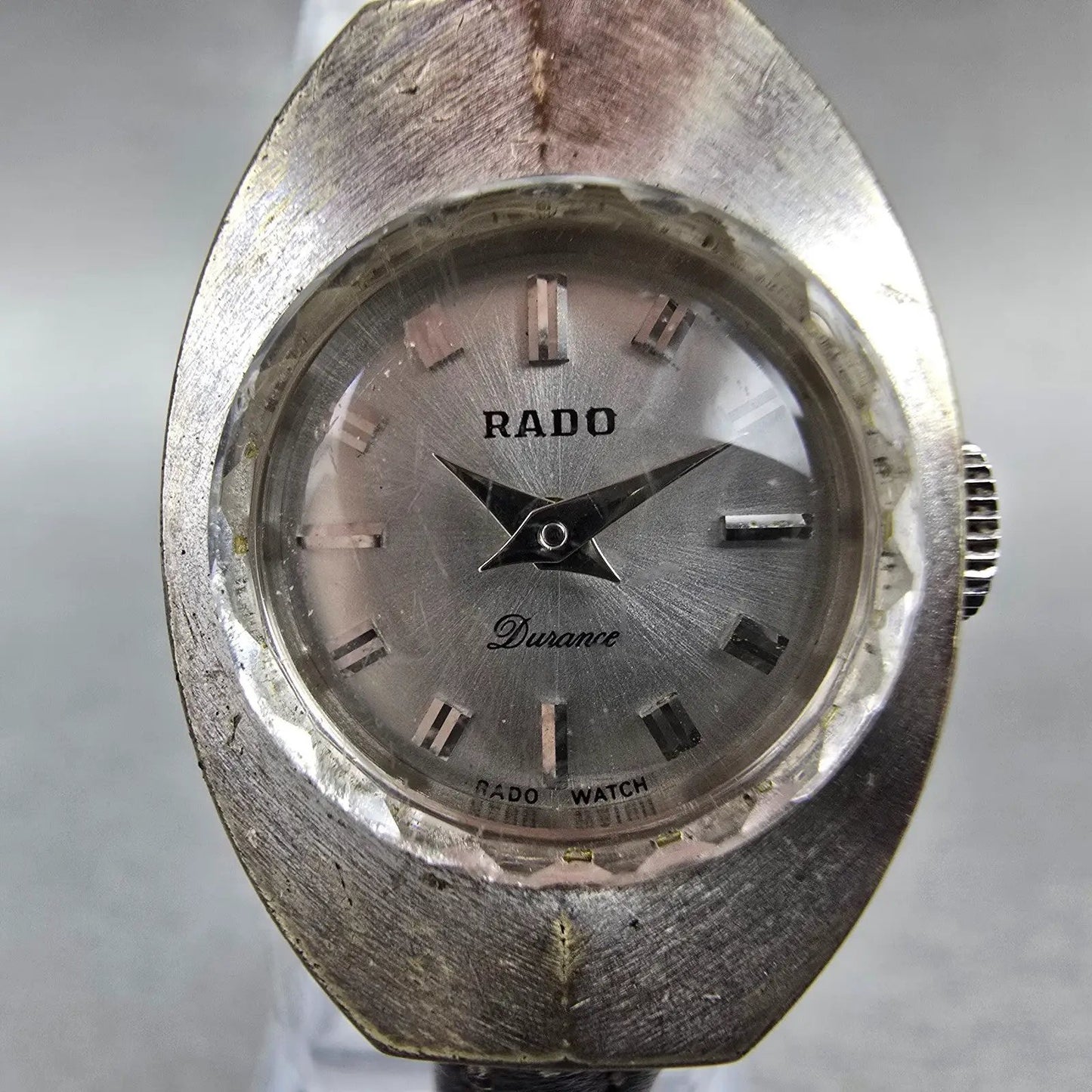 Rado Durance Watch Women 19mm Silver Dial Silver Tone Oval Manual Wind Runs VTG1