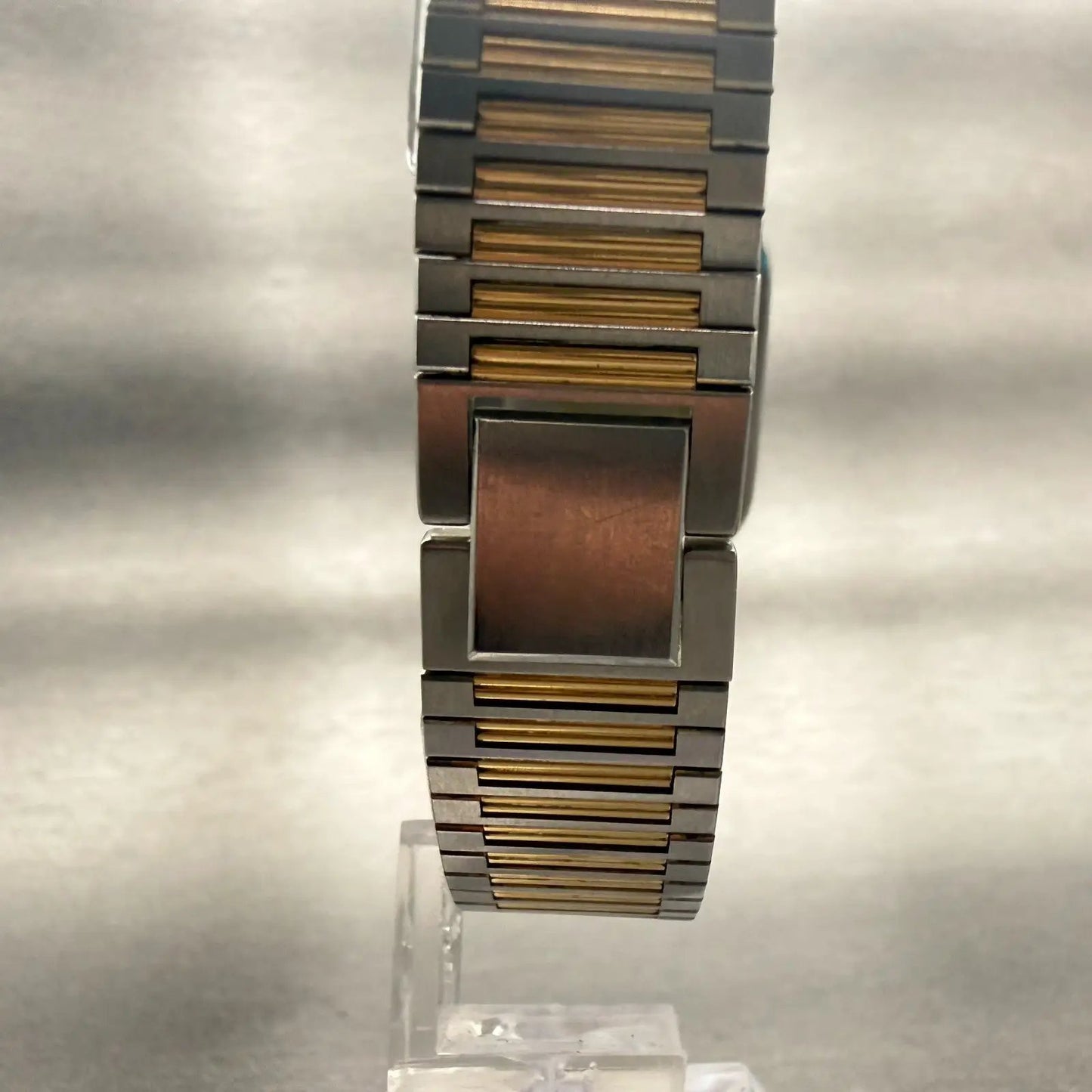 Seiko Lassale Watch Men 27mm Gray Dial Two Tone Rectangle 9300-5109 New Battery7