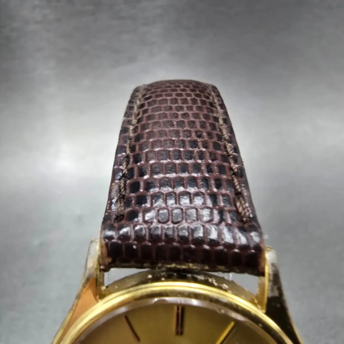 Seiko Watch Men 30mm Gold Dial Gold Tone Round 6530-6140 VTG PARTS5