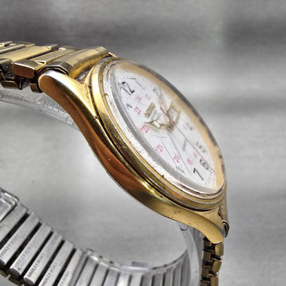 Seiko Railroad Approved Watch Men 35mm White Dial Daydate 7N43-8A39 New Battery3