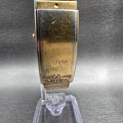 Seiko SQ Watch Men 33mm Gold Dial Gold Daydate Round 6923-7099 New Battery7