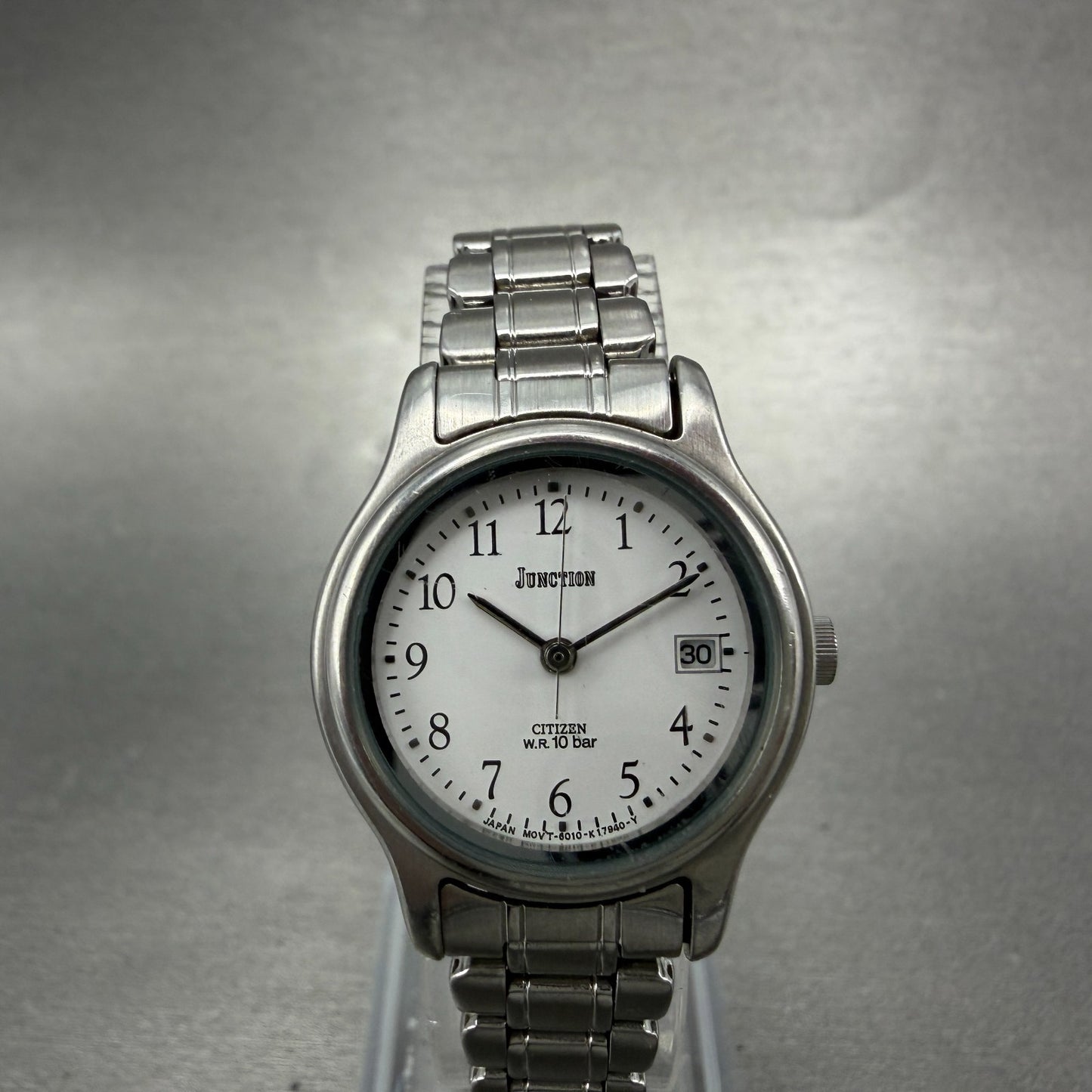 Citizen Junction Watch Women 25mm White Dial Silver Tone Date 6010-K05669 NewBat0